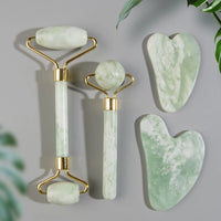 Natural Face Jade Roller Gua Sha Scraper Massager for Neck Body Guasha Eye Massage Face Slimming Therapy Beauty Skincare Tool