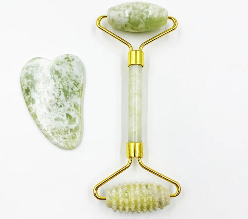 Natural Face Jade Roller Gua Sha Scraper Massager for Neck Body Guasha Eye Massage Face Slimming Therapy Beauty Skincare Tool