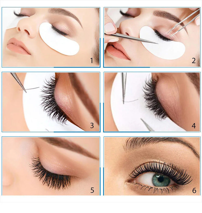 50pairs Eyelashes For Eyelash Extensions Eye Pads Pillows Disposable Patch Under Lash Tips Lint Free Sticker Wraps Makeup