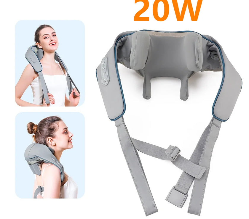 Foreverlily 26W Neck And Shoulder Massager Wireless Shoulder And Back Kneading Massage Shawl Trapezius Neck Cervical masajeador