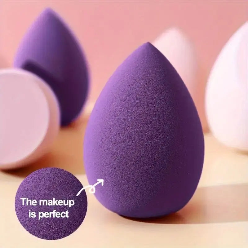 12pcs  purple flocking powder puff, large, medium and small powder puff Air cushion makeup egg set, both wet and dry, suitable