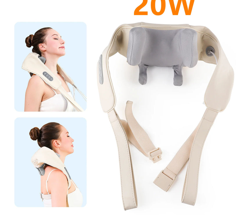 Foreverlily 26W Neck And Shoulder Massager Wireless Shoulder And Back Kneading Massage Shawl Trapezius Neck Cervical masajeador