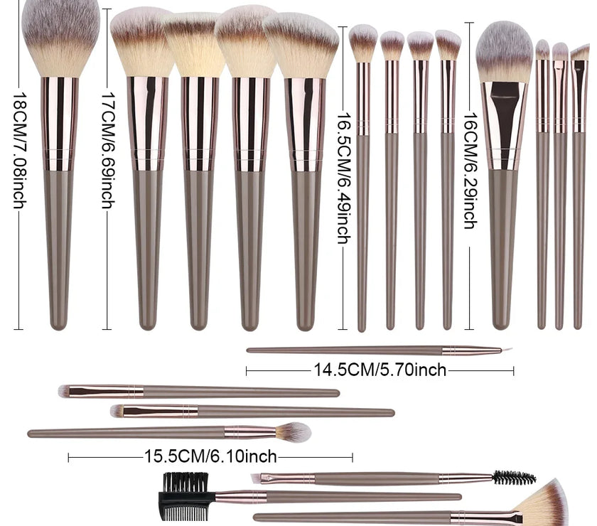 3-20Pcs Makeup Brushes Set Foundation Eyeshadow Blush Highlighter Soft Fluffy Concealer Kabuki Blending Brush Female Beauty Tool