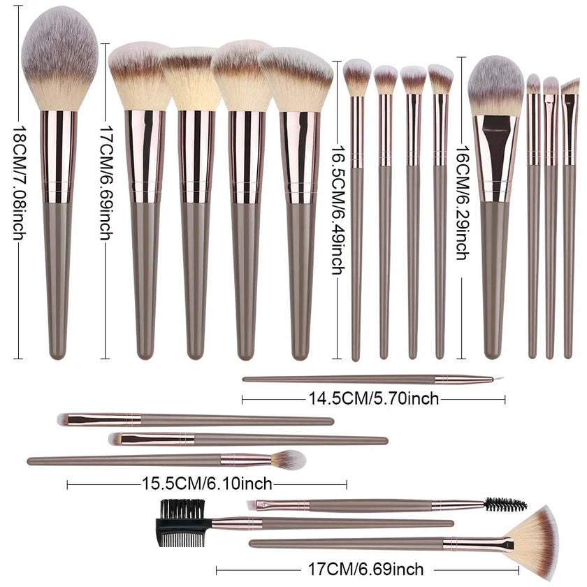 3-20Pcs Makeup Brushes Set Foundation Eyeshadow Blush Highlighter Soft Fluffy Concealer Kabuki Blending Brush Female Beauty Tool